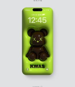 16张4k原画超清暴力熊kaws3d膨胀壁纸潮玩手机iPhoneiPad平板壁纸