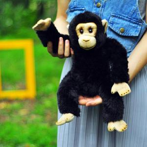 外贸尾单 仿真野生动物玩偶雨林系列黑猩猩毛绒玩具公仔布娃娃