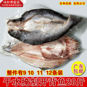 干水腌制开背鱼巴沙鱼 冰冻湄公鱼 龙利鱼 烤鱼20斤/件 广东包邮