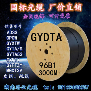 GYDTS-96芯GYDTA-144芯GYDXYW-288/196芯定制带状光缆价格架空光