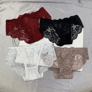 剪标出口sexy underwear日系性感镂空蕾丝低腰无痕透气高弹内裤