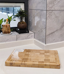 正品双立人竹制榉木特大砧板双层切菜板竹质长方形易清洗家用案板