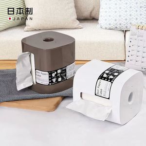 日本进口卷纸筒客厅厨房创意纸巾盒手纸盒车载卫生纸盒纸巾卷纸架