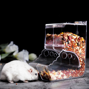 洁西仓鼠食盆自动喂食器金丝熊荷兰猪龙猫刺猬兔子下料器食盆食盒