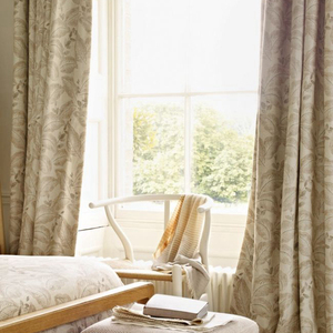 BOX HILL英国原装进口高端窗帘面料布艺唯美素雅印花叶子图案布料