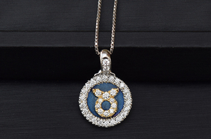 日本珠宝SouthernCross 南十字星钻石18K金白羊座吊坠项链9.16克