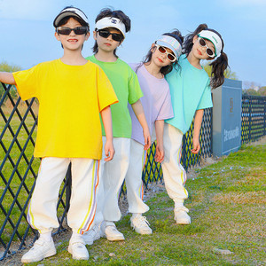 六一儿童夏季演出服小学生班服运动服装男女啦啦队团体操表演套装