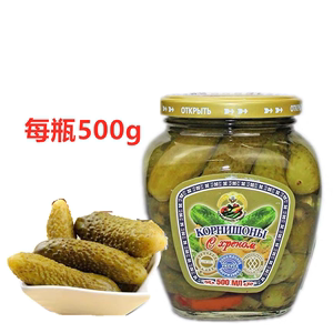 包邮酸黄瓜罐头俄罗斯畅销俄式泡菜 腌制小嫩乳瓜500g 包邮