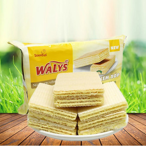 越南进口WALYS榴莲味威化饼干200g 夹心饼特产休闲零食小吃包邮