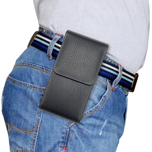 手机包穿皮带挂腰包竖款老年人男爸爸单层皮套别挎裤腰间干活新式