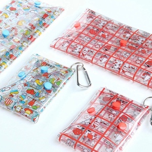 小红薯日系昭和风格子果冻透明PVC小物收纳包钥匙包小挂包笔袋
