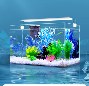 超白玻璃鱼缸小型客厅观赏小鱼缸造景水培植物乌龟家用方缸生态缸