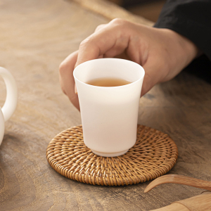 德化羊脂玉薄胎大小号主人杯单杯素烧白瓷茶杯送礼茶具品茗杯定制