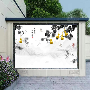 户外瓷砖背景墙葫芦影壁画庭院迎门墙别墅装饰画定制葫芦福磁砖画