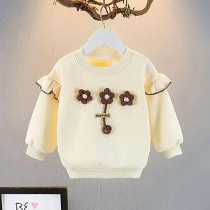 韩版女童打底衫秋冬装1-2-3岁女宝宝加厚卫衣婴幼儿上衣