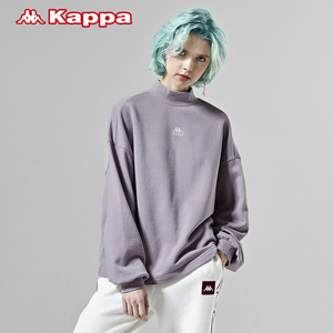 【滑雪节价】Kappa卡帕女款运动卫衣秋冬休闲套头衫半高领长