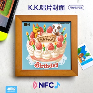 动森KK唱片NFC感应放歌相框 生日礼物任天堂周边小红书音乐墙芯片