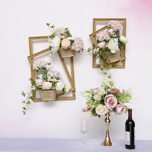 创意仿真花餐桌墙面装饰 客厅壁挂假花相框花艺绢花摆件家居摆花