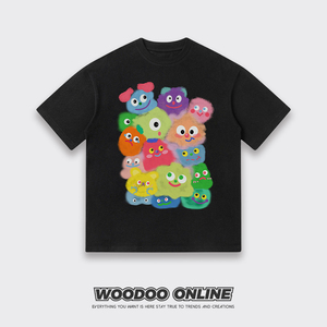 棉线栗子球 WOODOO 设计师品牌 美式高街趣味卡通百搭 男女T恤