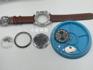 组装手表配件壳套定制精钢夜光盘针表壳 适配eta7750自动机械机芯