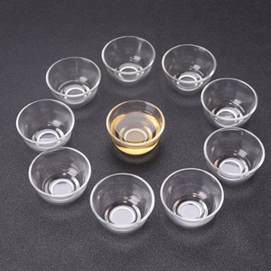 35ml高白玻璃小茶杯耐热透明小茶碗功夫茶具品茗杯家用茶盏陶瓷