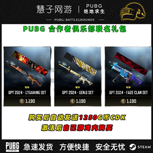 PUBG绝地求生GPT2024合作者俱乐部皮肤CDK激活码17gaming动态名片