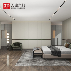 3D无漆木门定制护墙板电视沙发背景墙 卧室墙板DV-31