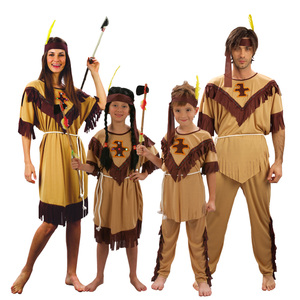 印第安野人服装 非洲酋长部落儿童原始人舞台演出服表演装猎人