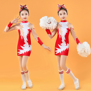 儿童啦啦操男女学生拉拉队服运动会比赛体操服成人健美操舞蹈服饰