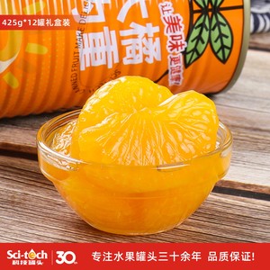 科技糖水橘子罐头 无甜味剂 桔子黄岩蜜桔 橘片 0防腐剂清甜不酸