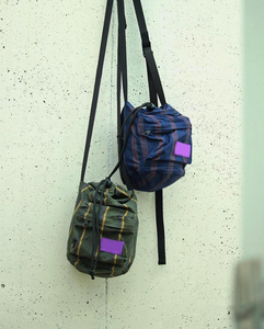 紫标 Stripe Shoulder Bag 有机棉条纹COOLMAX 机能便携小包