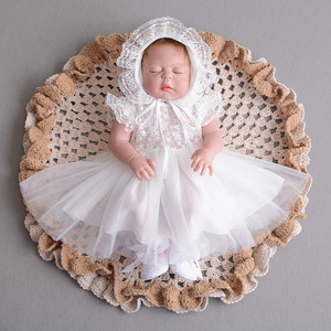 夏季0婴儿周岁生日白色礼服女童连衣裙宝宝纱裙1-3岁公主裙子洋气