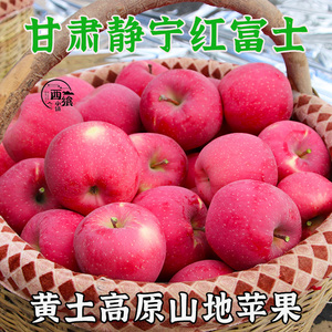 甘肃静宁苹果水果新鲜现摘红富士吃货当季脆甜整箱孕妇2023新苹果