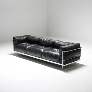 中古LC3真皮沙发Cassina柯布西耶单人设计师客厅意式极简直排沙发
