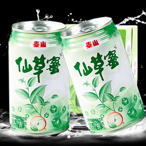 泰山仙草蜜整箱330g*12罐装凉茶饮料夏日常备清凉饮料罐装果冻