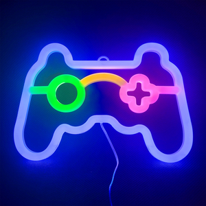 PS4霓虹灯游戏手柄电竞房氛围灯高亮度背景墙装饰灯LED造型小夜灯