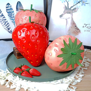 仿真假塑料大草莓南瓜苹果桃子模型店面摆设挂软装饰儿童摄影道具