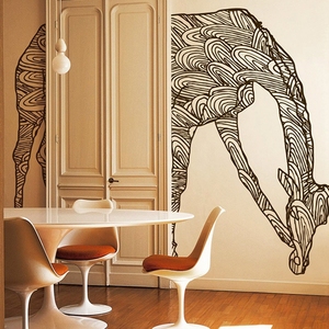 Giraffe 意大利原装进口订制壁画 长颈鹿图案 现代简约动物墙壁纸