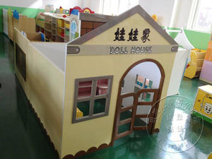 儿童木质游戏屋 幼儿园娃娃家玩具 角色扮演 游乐园淘气堡配件
