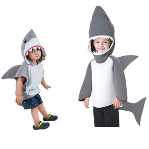 万圣节儿童海底总动员鲨鱼服装海洋动物表演服大白鲨演出服造型服