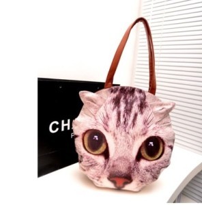 香港Artmi猫头包女士包立体猫咪头图案大包包卡通手提单肩猫咪包