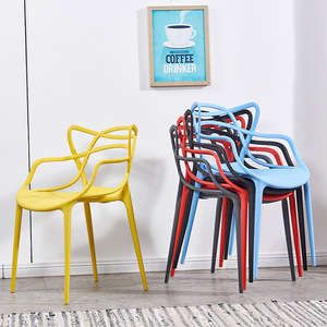 北欧塑料椅子休闲镂空椅创意时尚猫儿椅现代简约会客洽谈椅子餐椅
