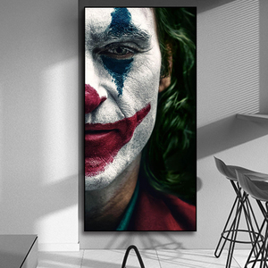 希斯莱杰小丑挂画joker哥谭市蝙蝠侠装饰画客厅卧室电影海报壁画