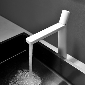 德国工艺台盆龙头白色水龙头卫生间个性面盆龙头创意浴室洗手台