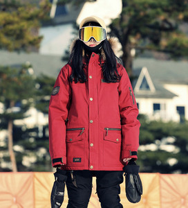 特价清仓韩国滑雪服外套男女单双板保暖耐磨防水防风嘻哈棉服红色