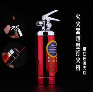 新奇特YM087灭火器造型打火机道具模型玩具摆件创意带激光灯 包邮