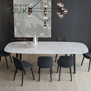北欧餐桌椅组合 大理石餐桌现代简约时尚四脚桌水曲柳实木家具4人