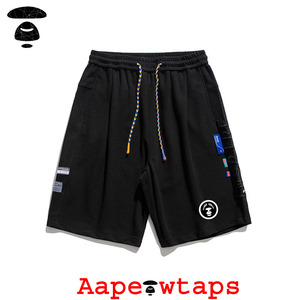 Aape wtaps短裤男2023年夏季薄款五分裤休闲运动裤潮牌宽松半截裤