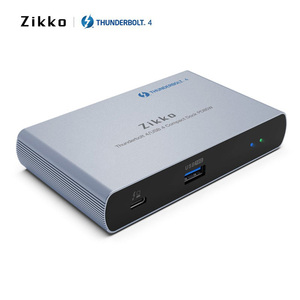 Zikko雷电4扩展坞85W供电双4K投屏40G极速传输一拖三thunderbolt4拓展坞intel认证适用于Macbook EVO平台
