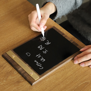 桌面小黑板可擦写价格促销台卡餐饮广告牌奶茶咖啡店菜单展示牌木